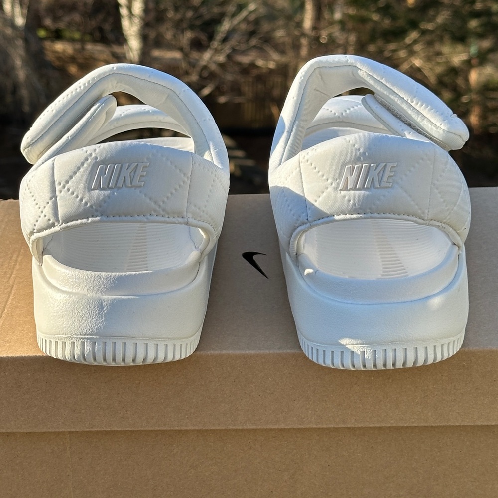 Womens Nike Calm Recovery Plush Casual Sandal Slides Beige - Womens 9 NEW - Picture 5 of 9